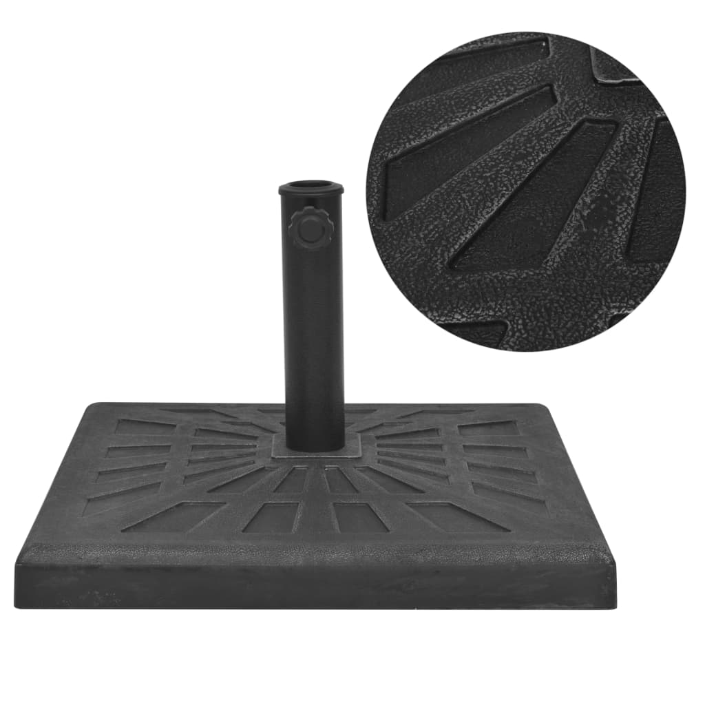 vidaXL パラソルベース 樹脂製 角型 ブラック 12 kg