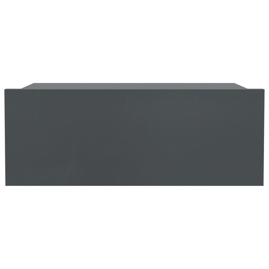 vidaXL 壁面取付型ナイトチェスト 灰色 40x30x15cm パーティクルボード