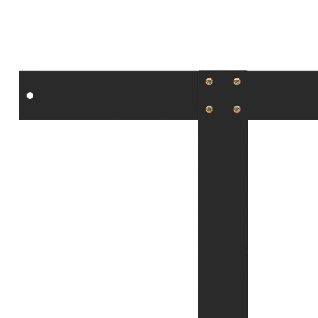 vidaXL パレットソファ用バックレスト 110cm 鉄製 ブラック