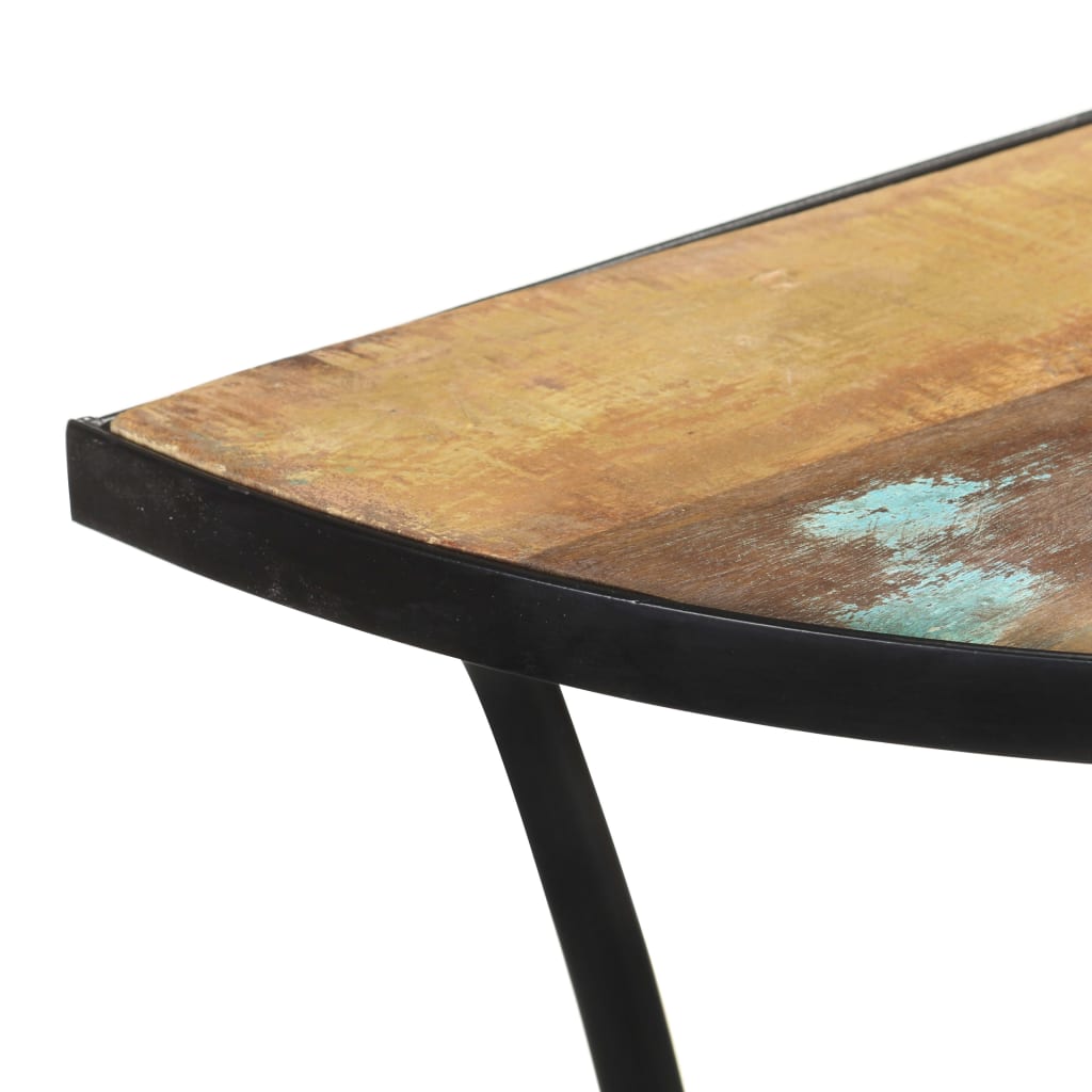 vidaXL サイドテーブル 110x40x77cm 無垢の再生木材