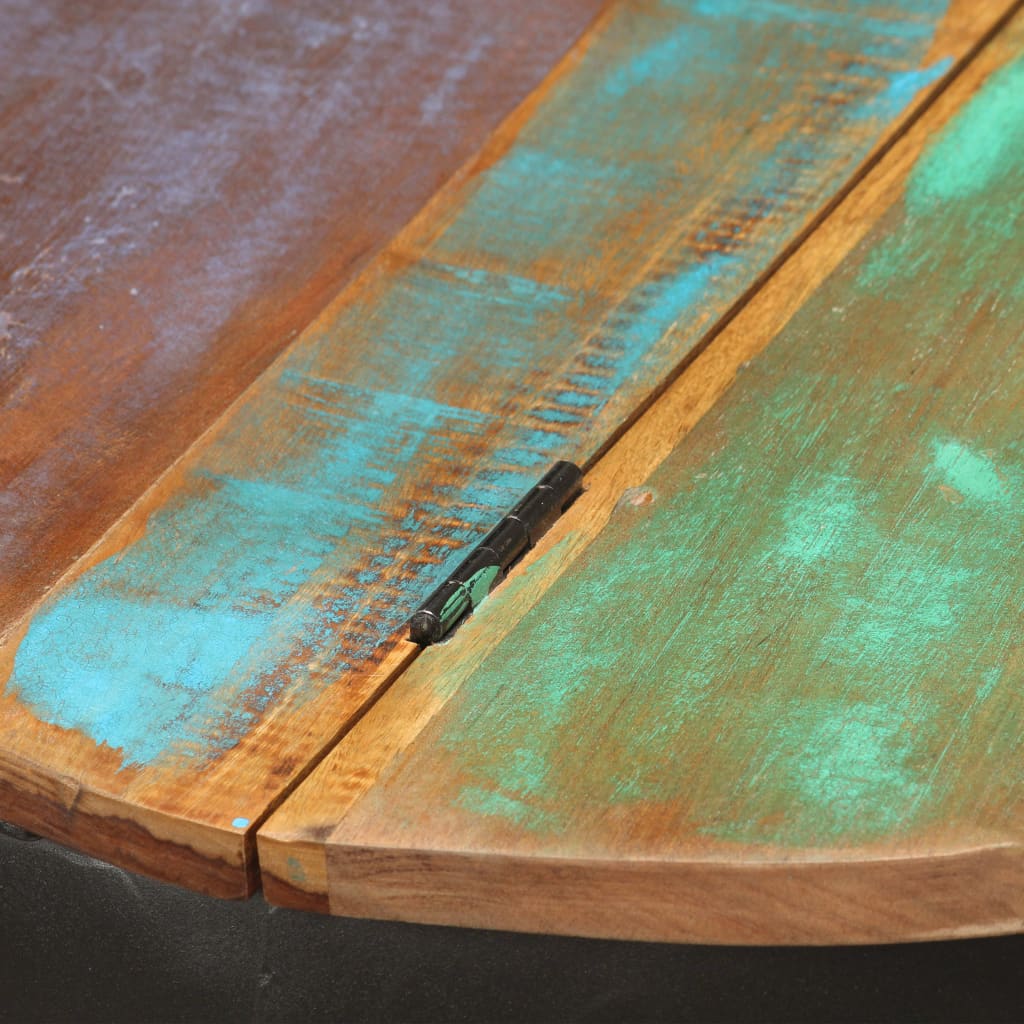 vidaXL コーヒーテーブル 53x43cm 無垢の再生木材