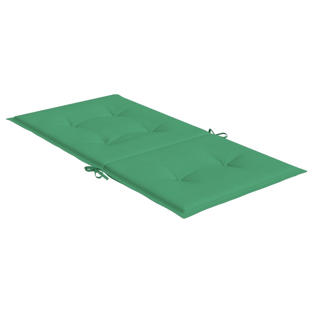 vidaXL ガーデン　ローバックチェアクッション 2点 グリーン 100x50x3cm オックスフォードファブリック