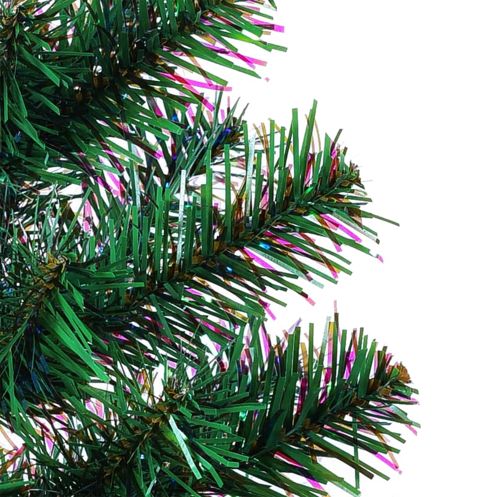 vidaXL 人工クリスマスツリー イリデッセントカラーの枝先 グリーン 120 cm PVC製