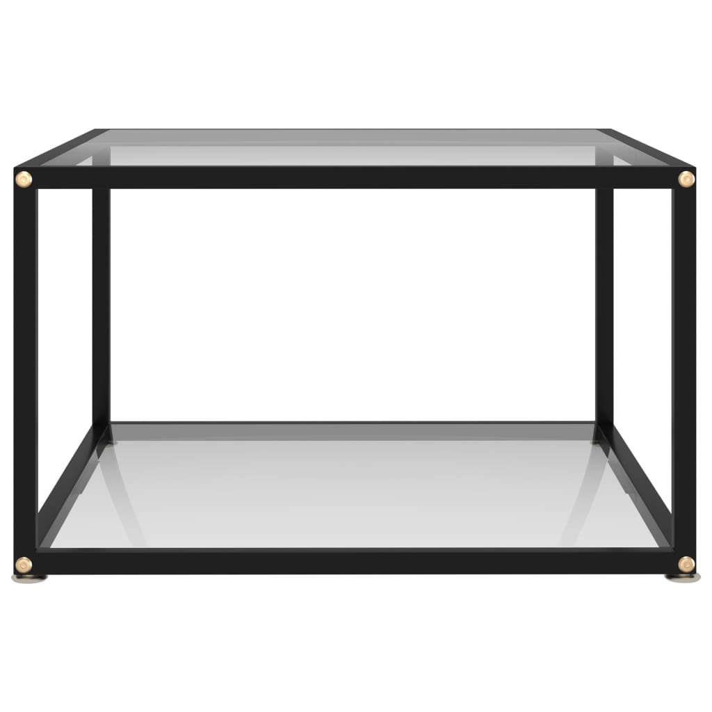 vidaXL コーヒーテーブル 透明 60x60x35cm 強化ガラス製