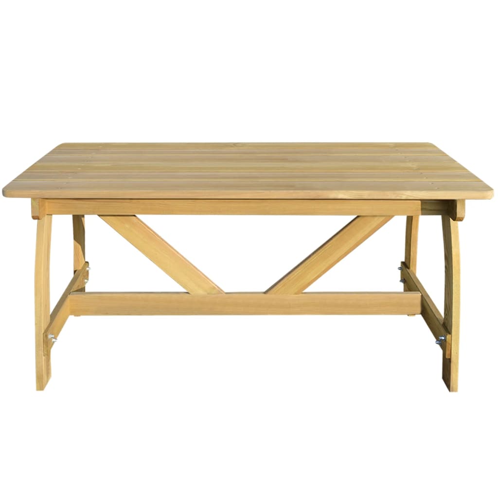vidaXL ガーデンテーブル 150x74x75cm 含浸松材