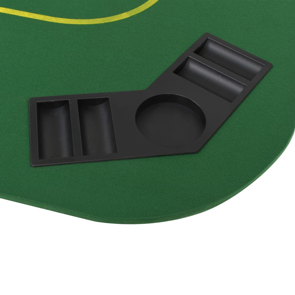 vidaXL 8人用ポーカーテーブルトップ 4つ折り 長方形 グリーン