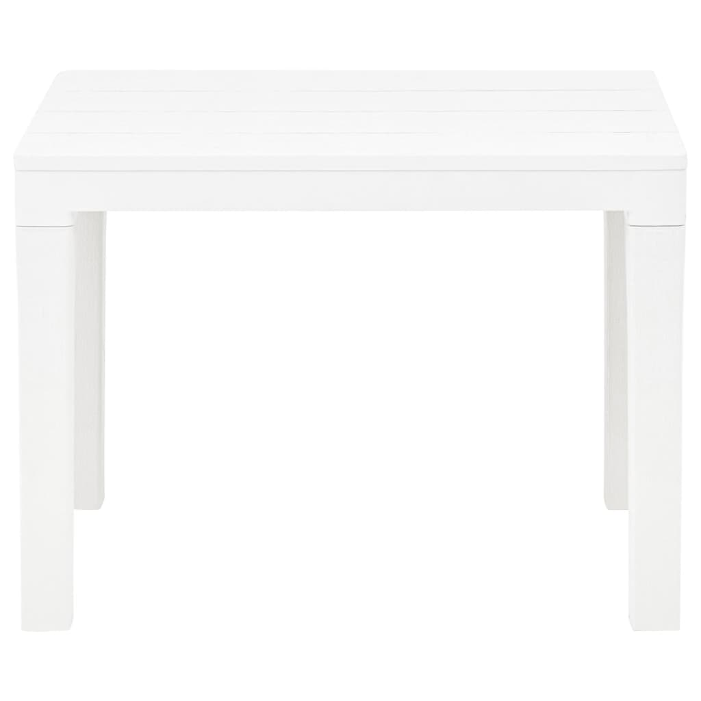 vidaXL ガーデンテーブル ベンチ2点付き プラスチック製 ホワイト
