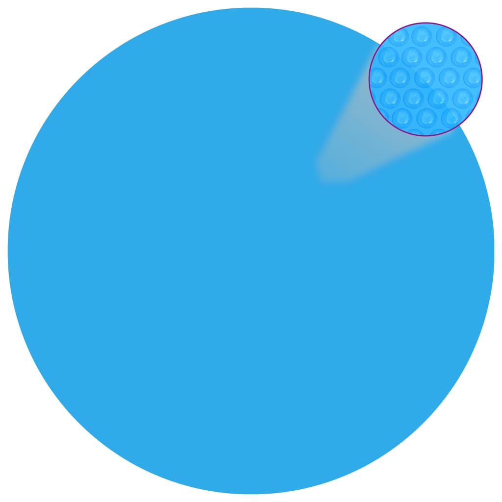 vidaXL プールカバー 円形 488 cm PE製 ブルー