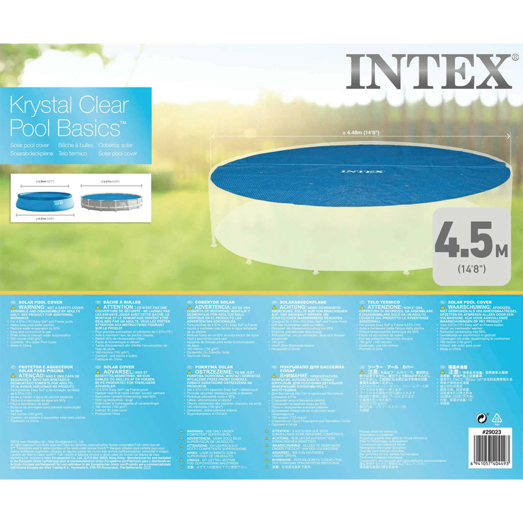 INTEX Intex ソーラープールカバー 丸型 457 cm 29023