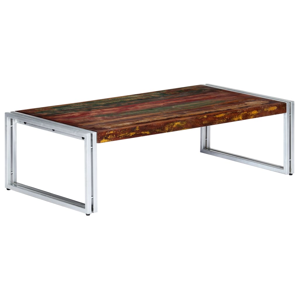 vidaXL コーヒーテーブル 120x60x35cm 無垢の再生木材