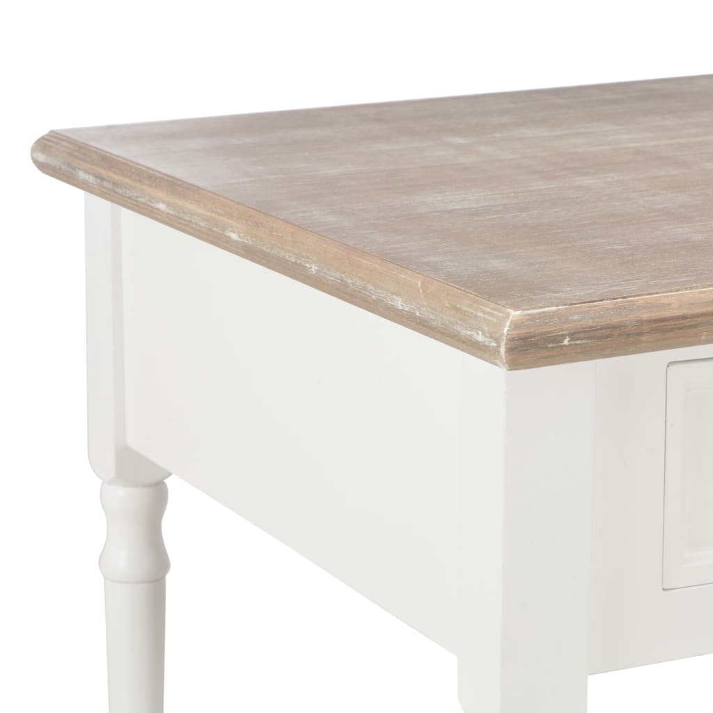 vidaXL コーヒーテーブル 100x55x45cm ホワイト 木製