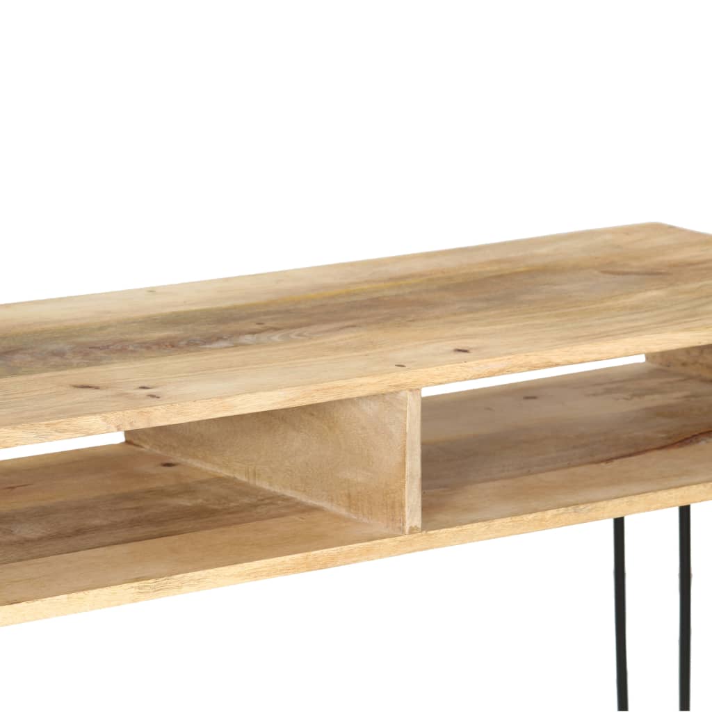 vidaXL コンソールテーブル マンゴー無垢材 115x35x76cm
