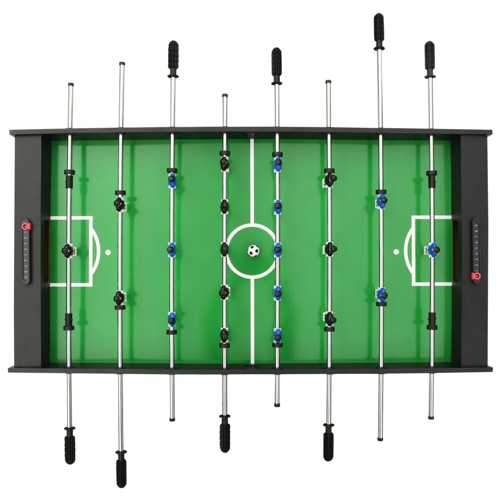 vidaXL 折りたたみ式フットボールテーブル 121 x 61 x 80 cm ブラック