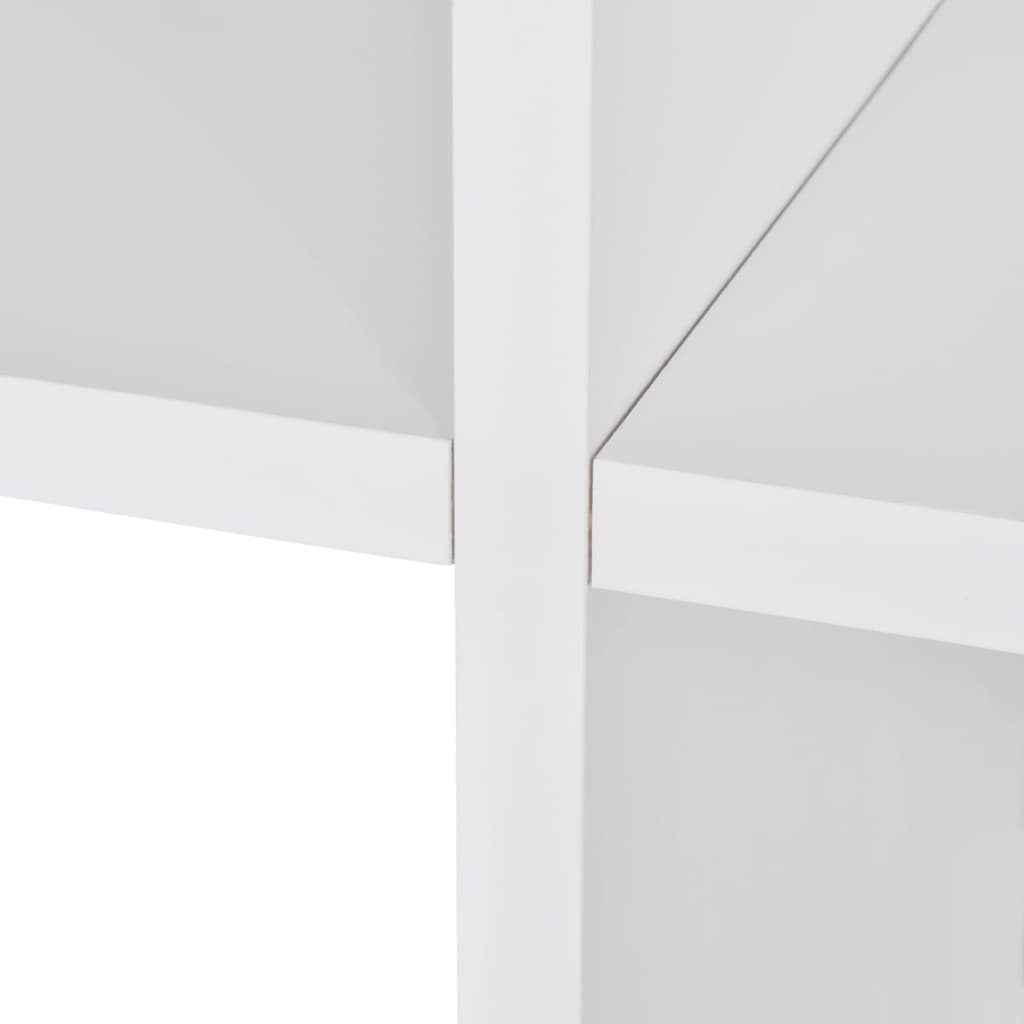 vidaXL 階段型 本棚/ディスプレイシェルフ 142cm ホワイト