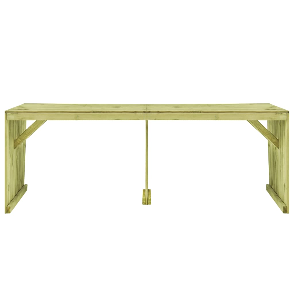 vidaXL ガーデンテーブル 220x101.5x80cm 含浸松材