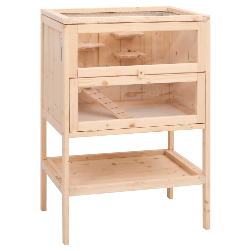 vidaXL ハムスターケージ 55x40x80 cm 無垢材 モミ材 | vidaXL.jp