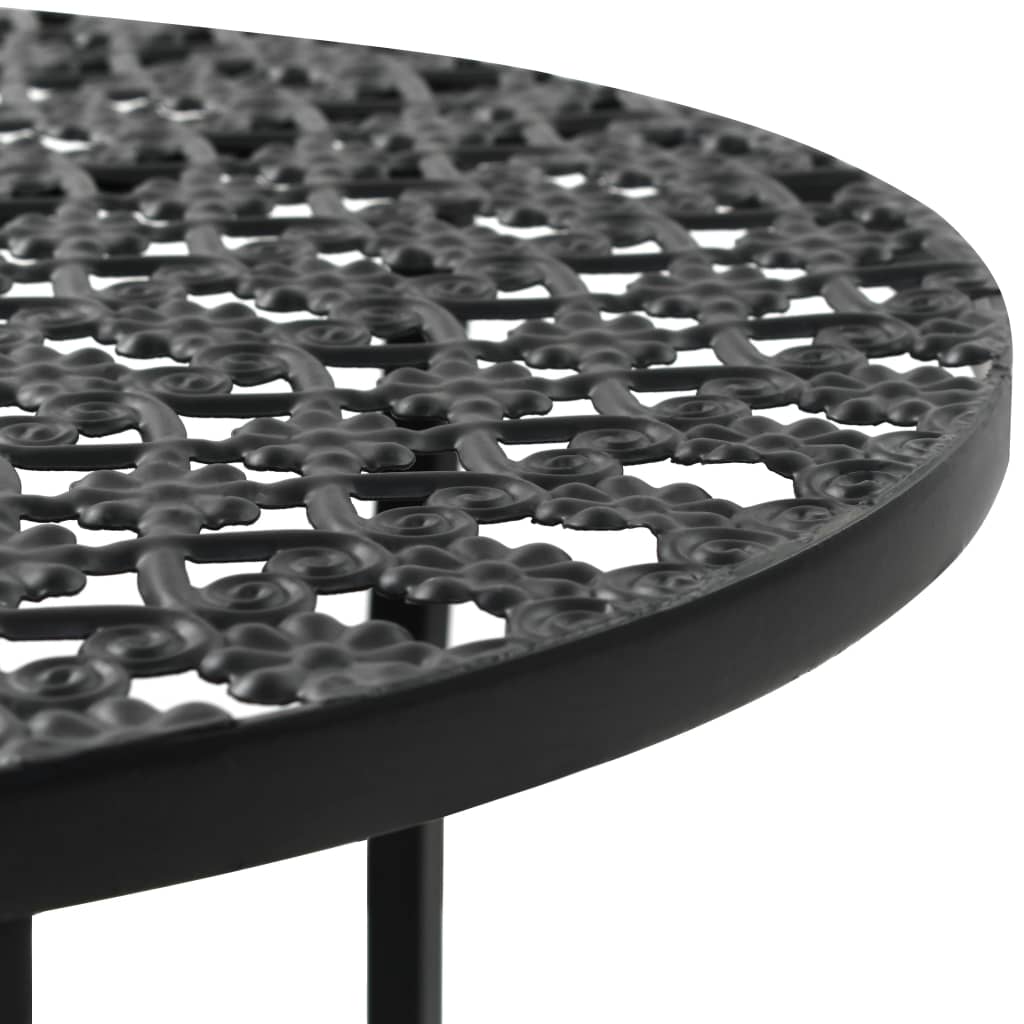 vidaXL ビストロテーブル 40x70cm 金属製 ブラック