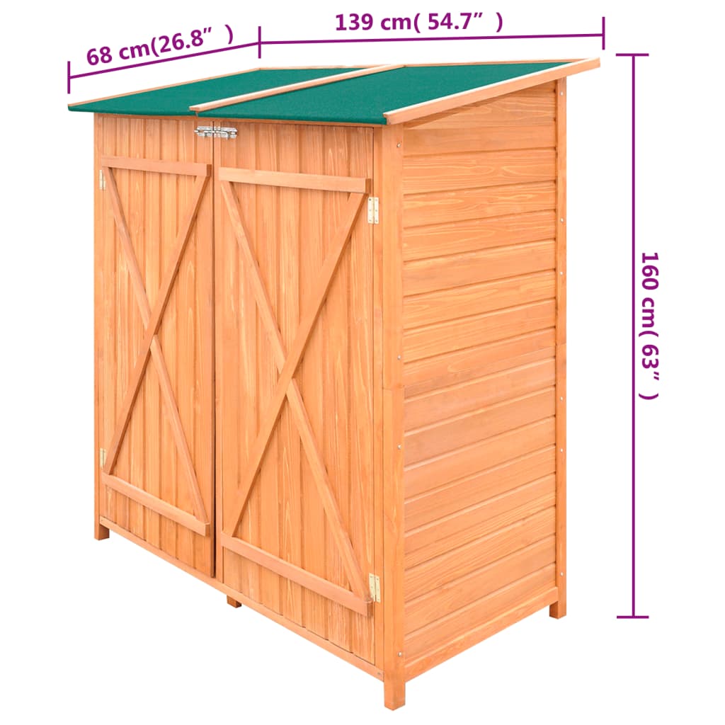 vidaXL 木製小屋 ガーデン道具小屋 収納室 大型