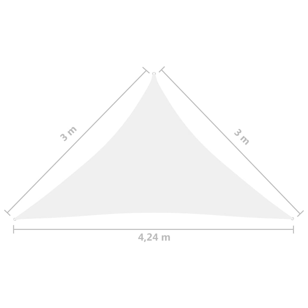 vidaXL サンシェードセイル 3x3x4.24m 三角形 オックスフォード生地 ホワイト