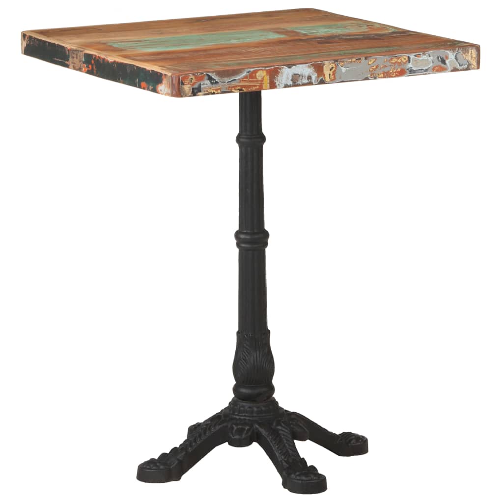 vidaXL ビストロテーブル 60x60x76cm 無垢の再生木材