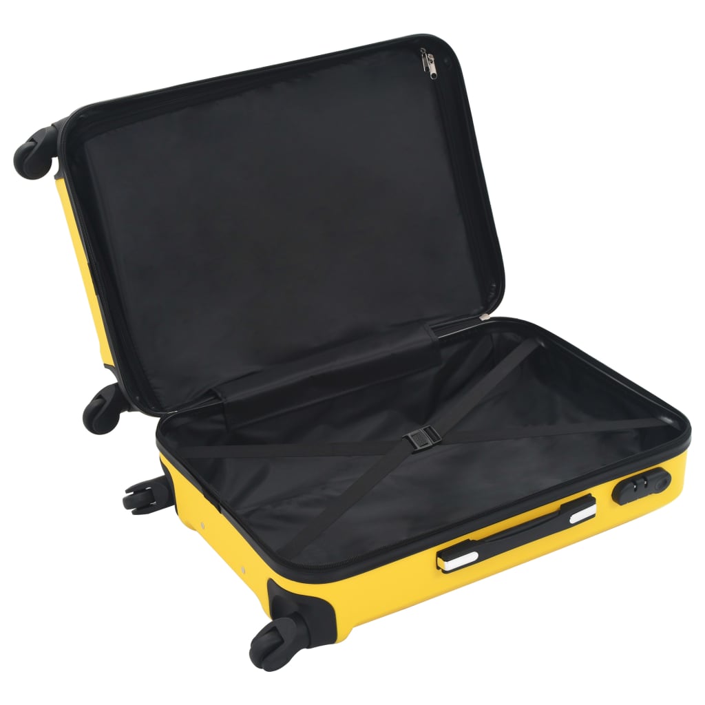 vidaXL ハードスーツケース3点セット イエロー ABS製