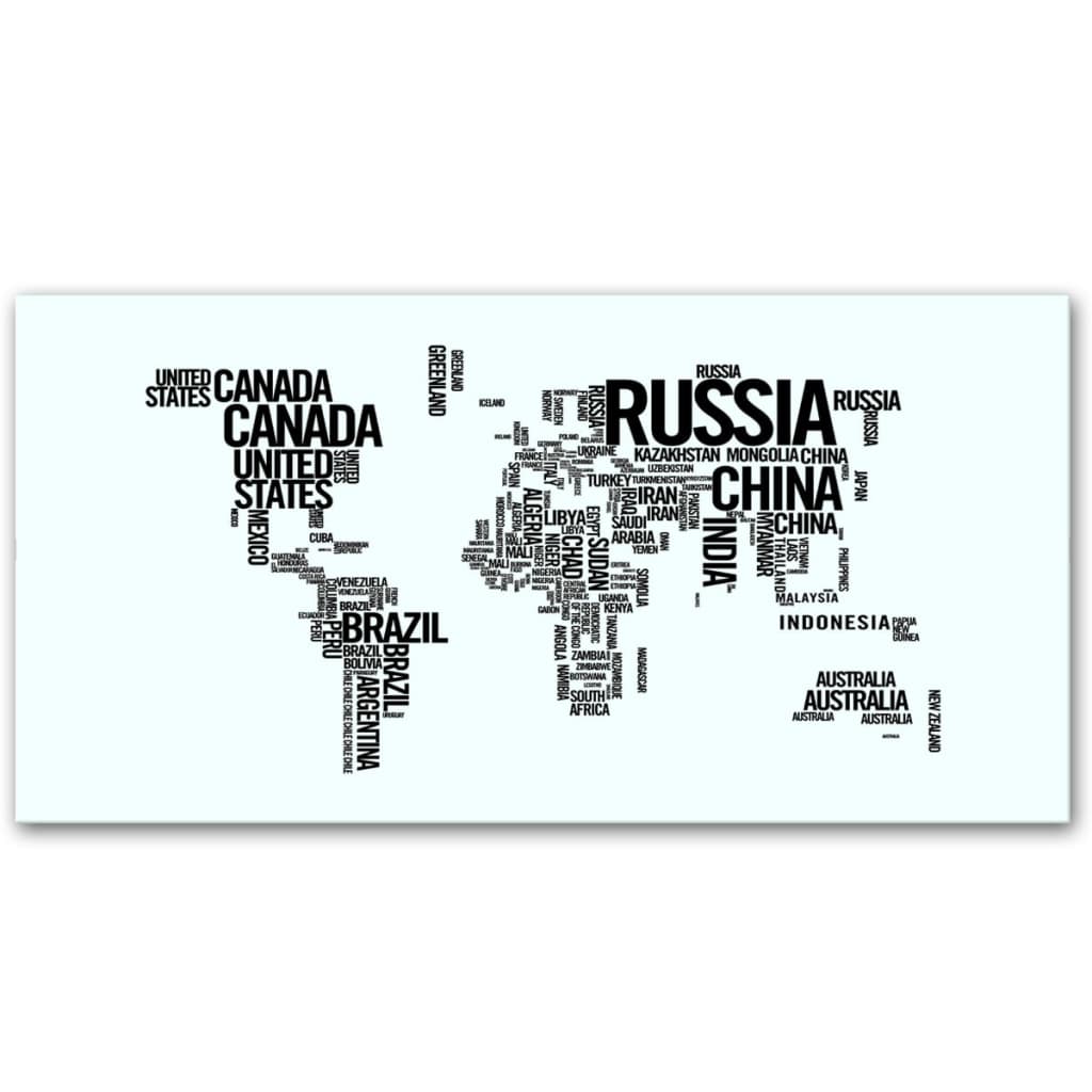 vidaXL 世界地図柄デスク 長方形