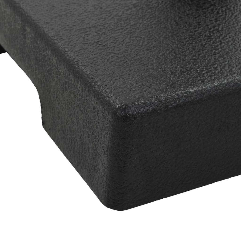 vidaXL パラソルベース 角型 ポリエステル樹脂 8kg ブラック