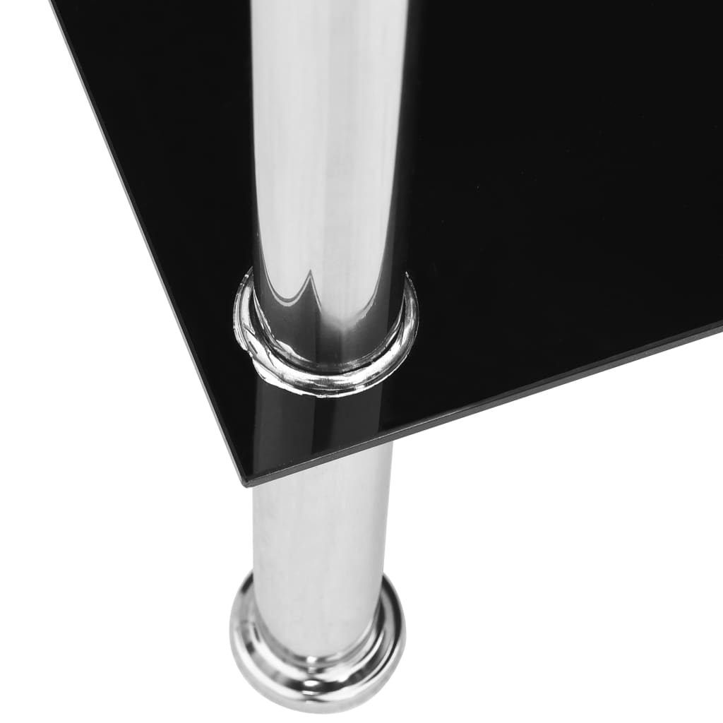vidaXL コーヒーテーブル ブラック 110x43x60cm 強化ガラス製