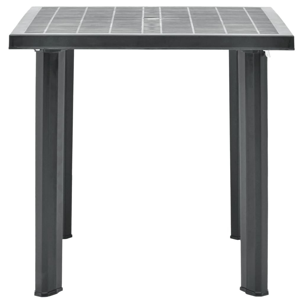 vidaXL ガーデンテーブル 80x75x72cm プラスチック製 アントラシート