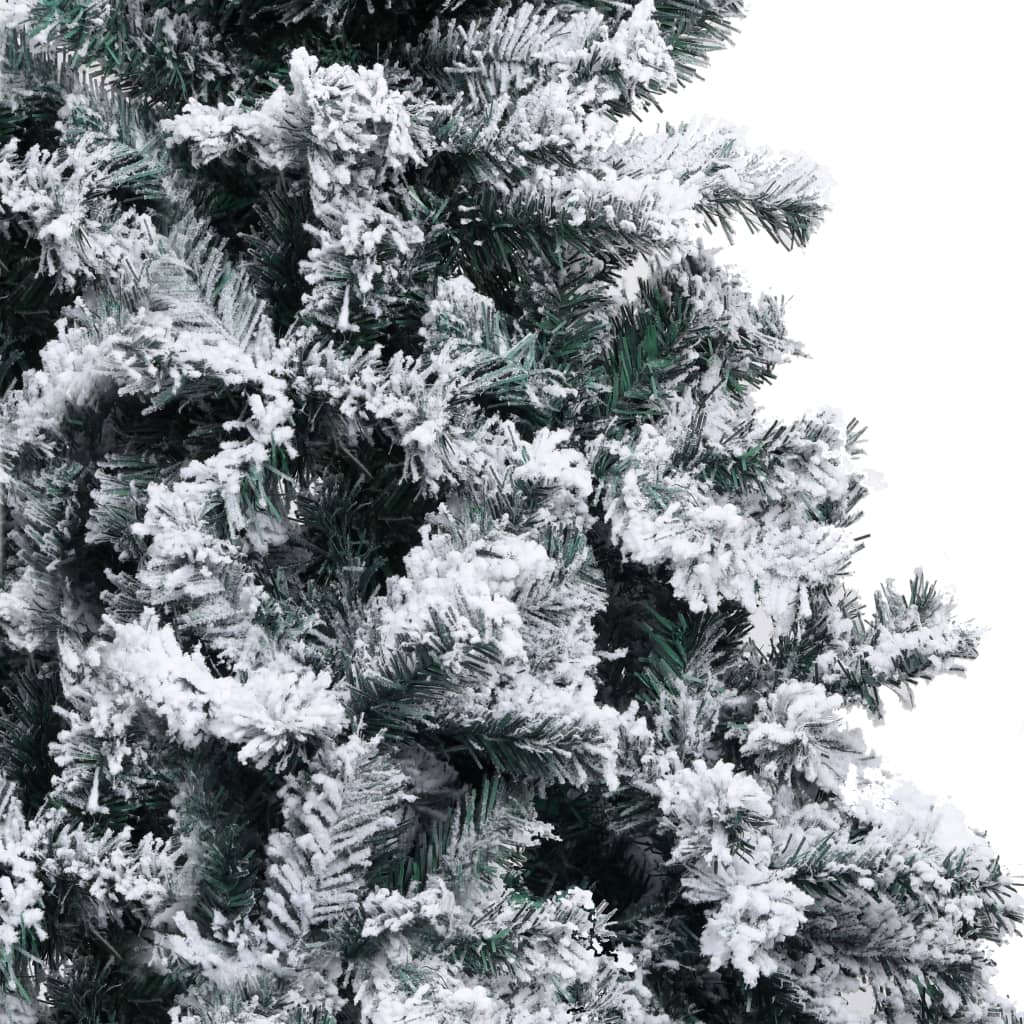 vidaXL フェイククリスマスツリー 雪付き グリーン 240cm PVC製