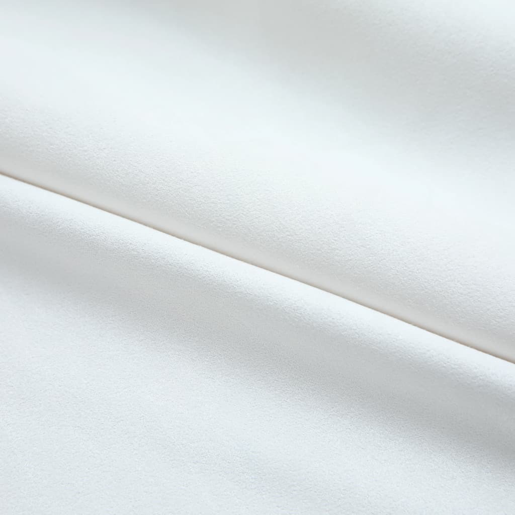 vidaXL 遮光カーテン 2面タイプ 金属フック付き 140x175cm オフホワイト