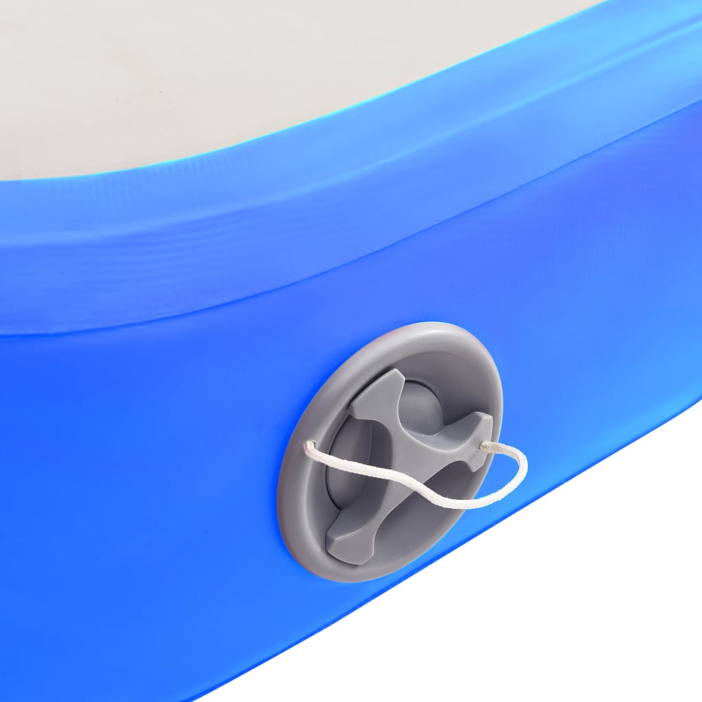 vidaXL エア体操マット ポンプ付き 60x100x15cm PVC製 ブルー