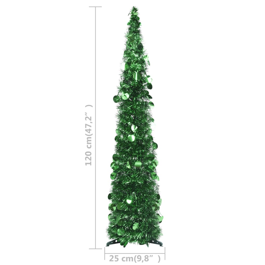 vidaXL ポップアップ 人工クリスマスツリー グリーン 120cm PET製