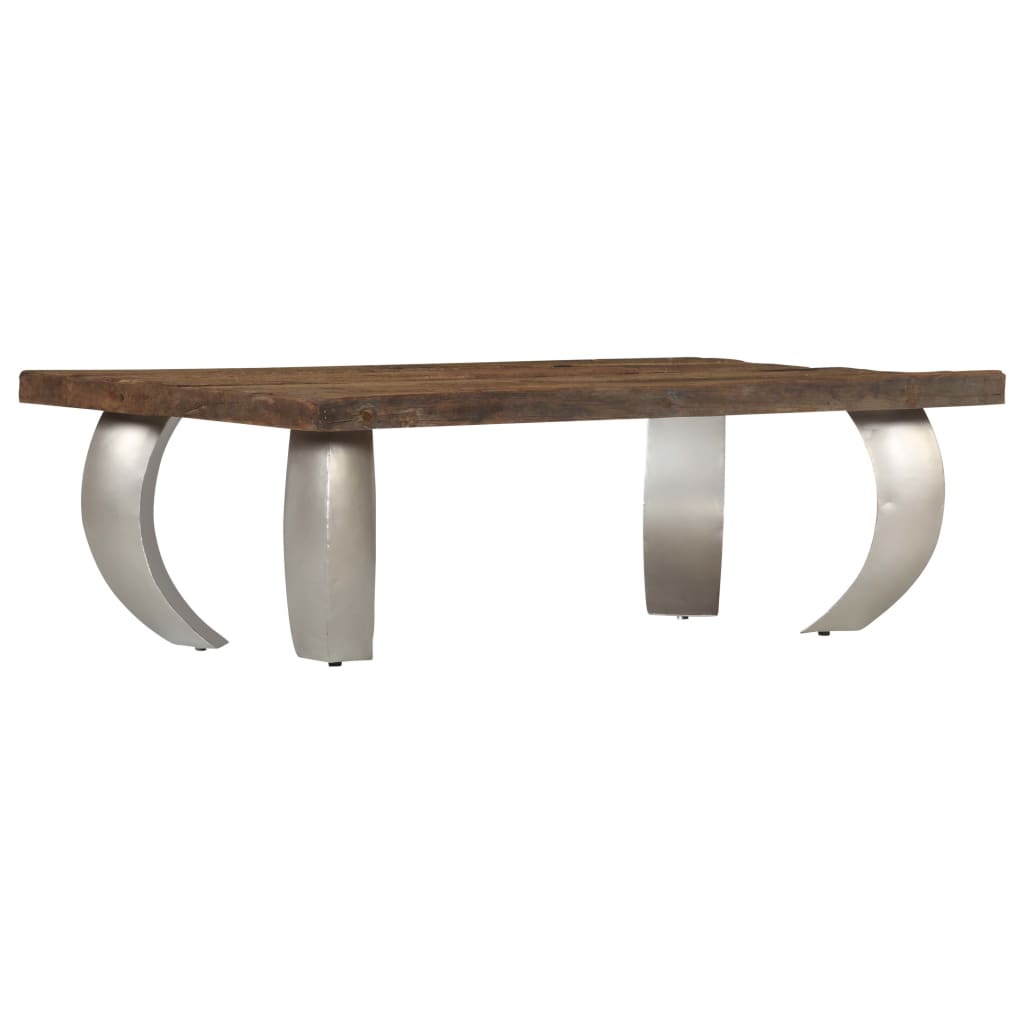 vidaXL オピウムコーヒーテーブル 再生木材＆スチール 110x60x35cm