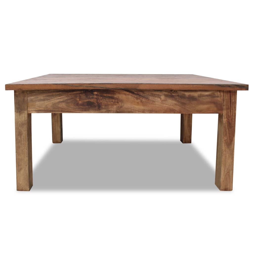 vidaXL コーヒーテーブル 無垢の再生木材 98x73x45 cm