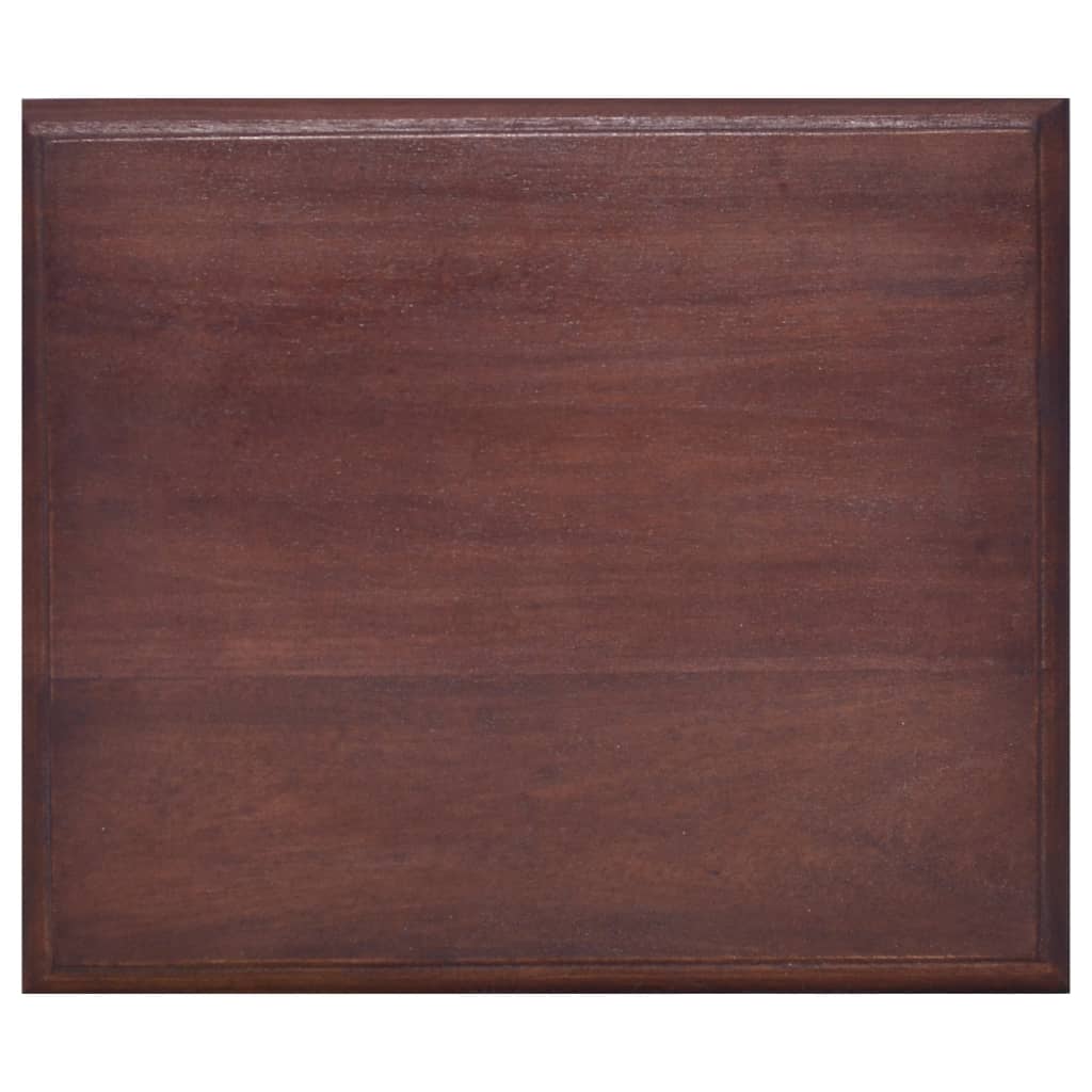 vidaXL ベッドサイドテーブル クラシカルブラウン 35x30x60cm マホガニー無垢材