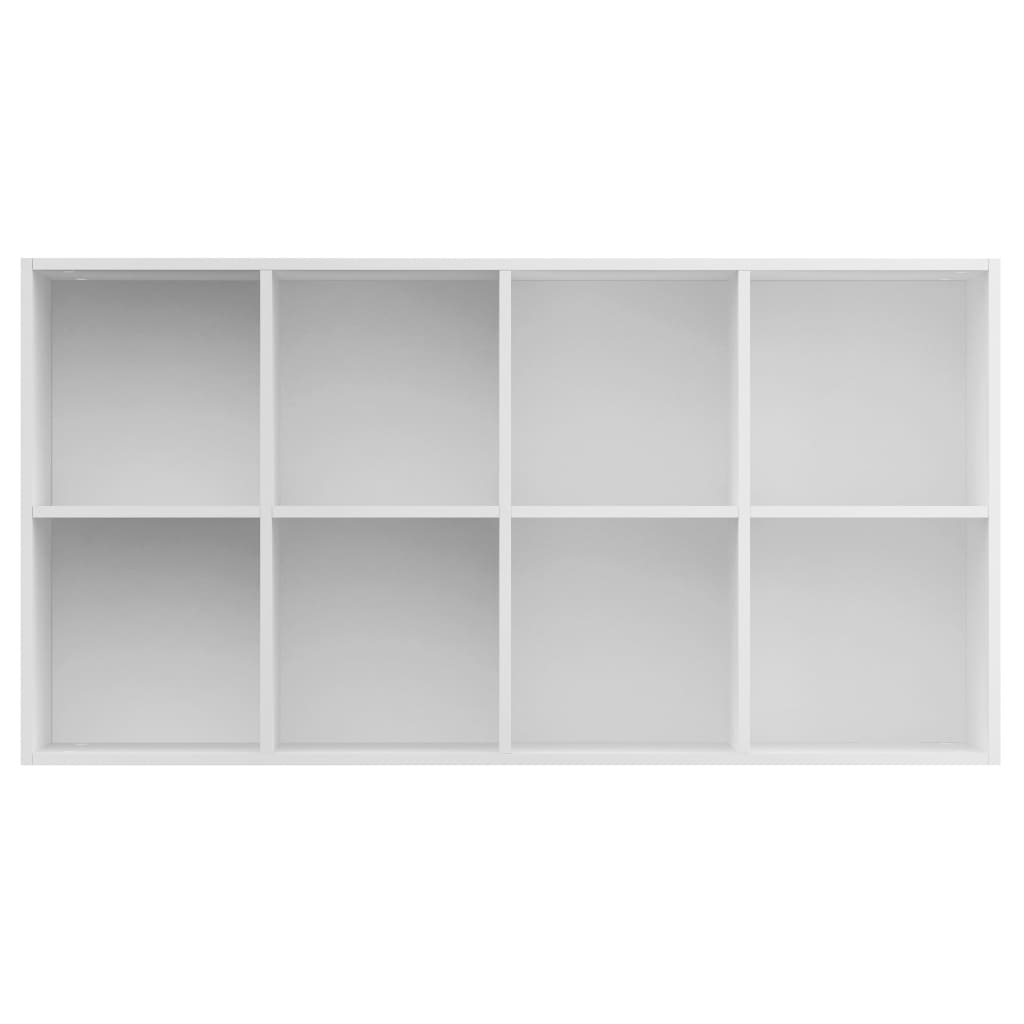 vidaXL ブックキャビネット/サイドボード 白色 66x30x130cm パーティクルボード