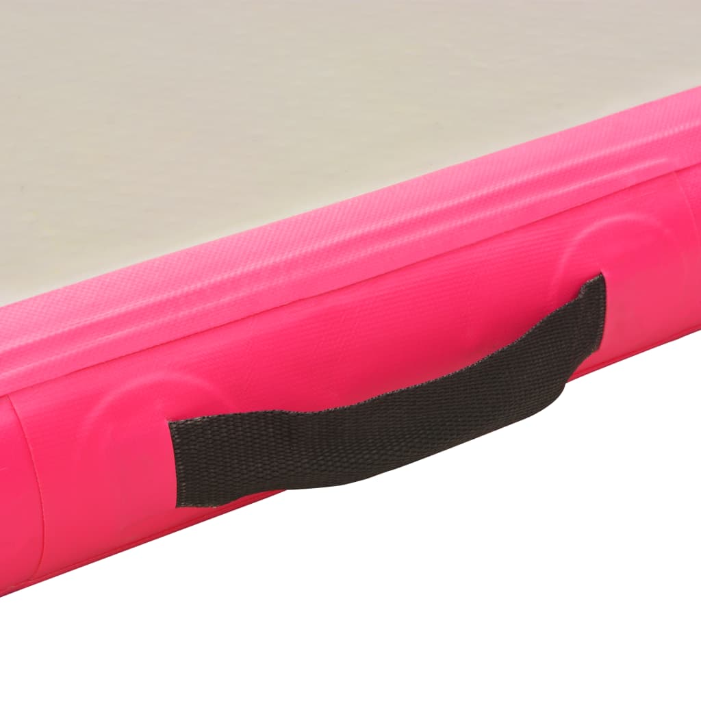 vidaXL エア体操マット ポンプ付き 700x100x10cm PVC製 ピンク