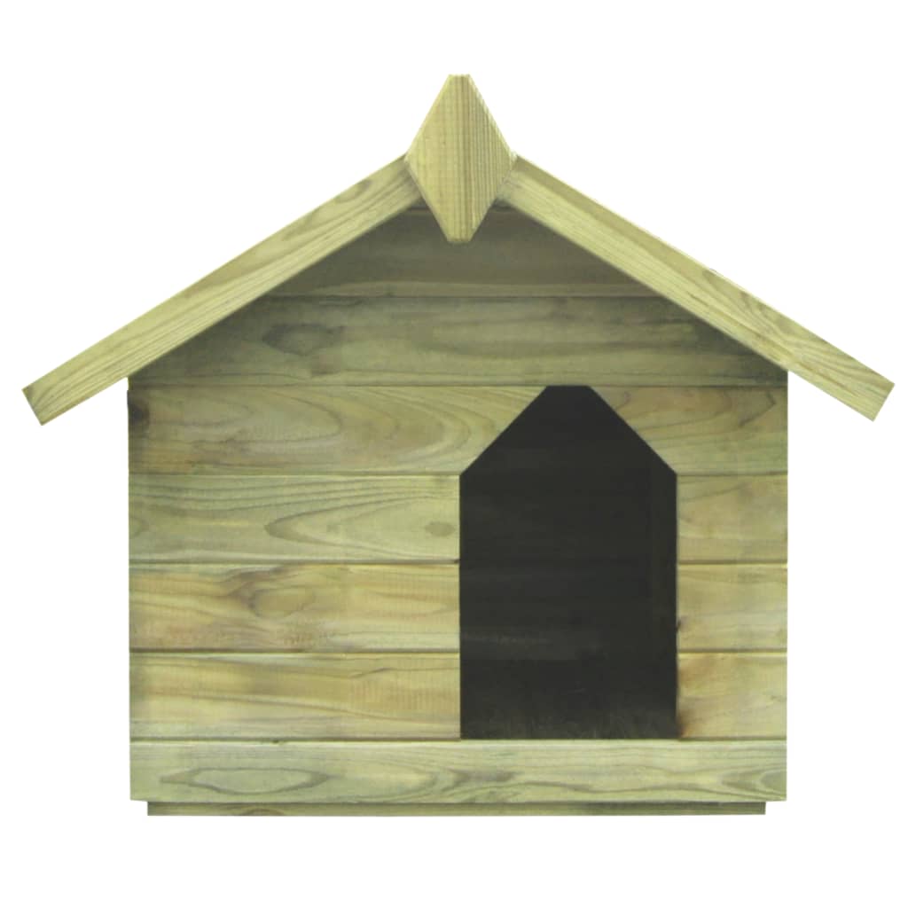 vidaXL ガーデン犬小屋 オープンルーフ付き 含浸松材
