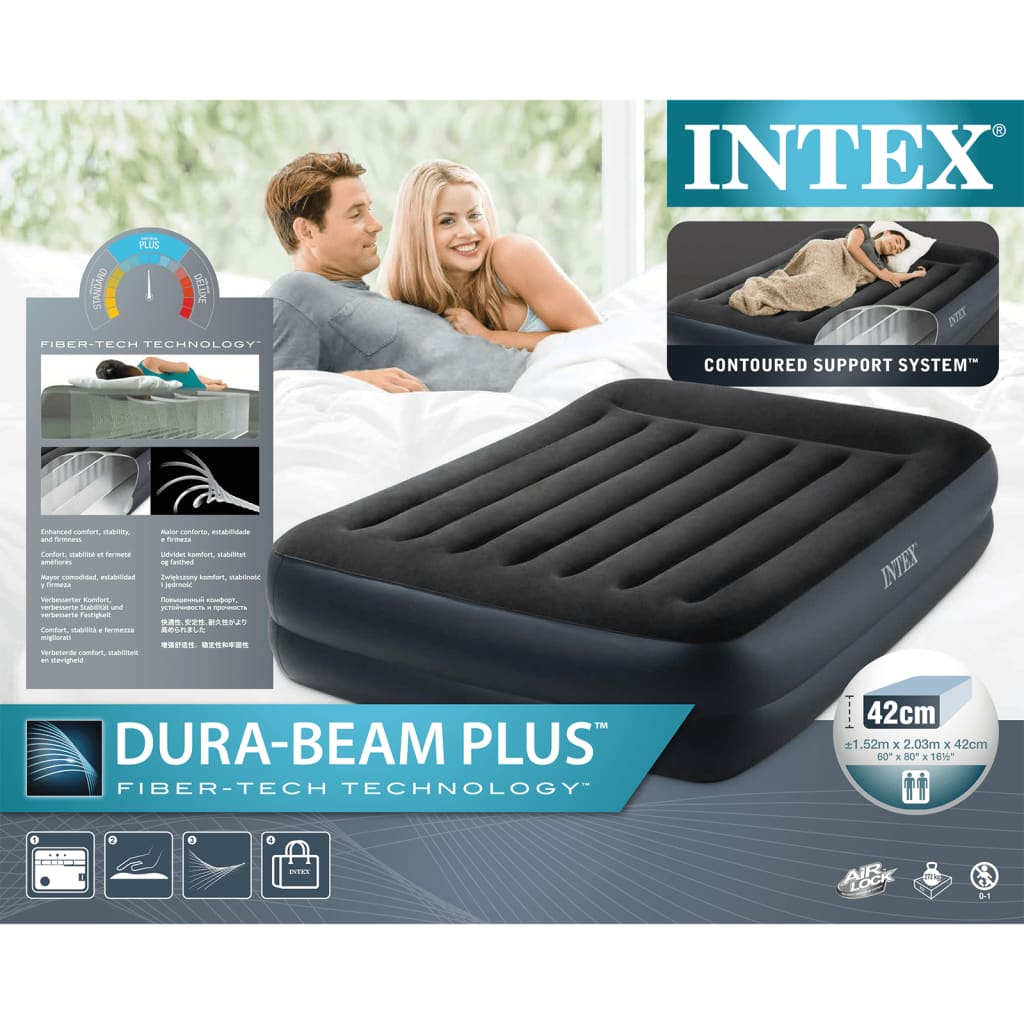 INTEX Intex エアベッド "Dura-Beam Plus Pillow Rest Raised" クイーン 42cm