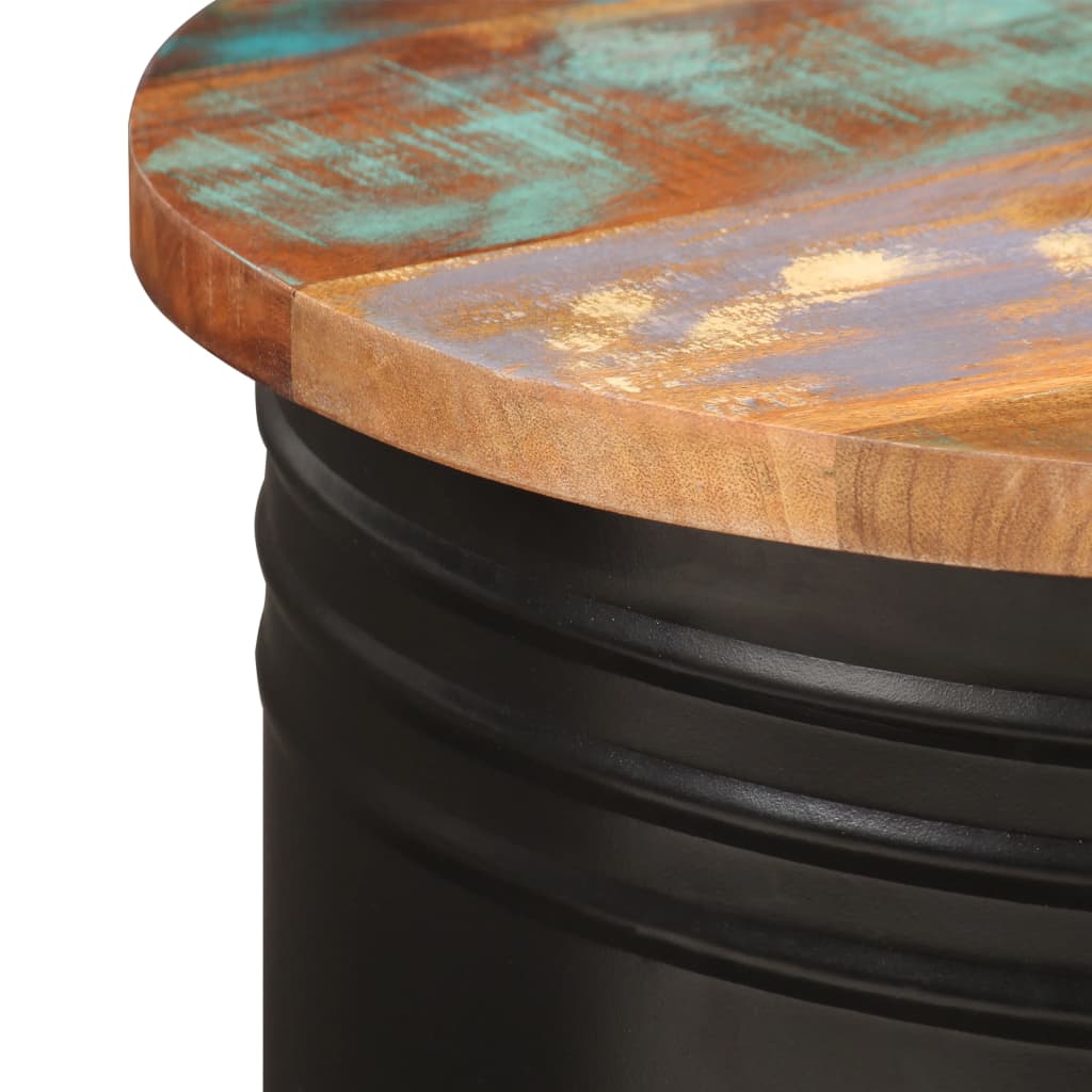 vidaXL コーヒーテーブル 43x55cm 無垢の再生木材