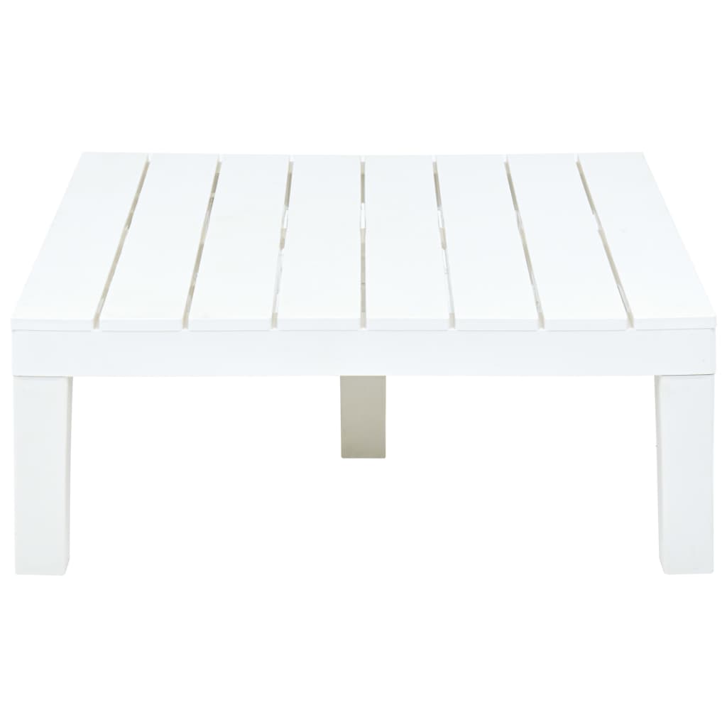 vidaXL ガーデンテーブル 78 x 78 x 31 cm プラスチック製 ホワイト