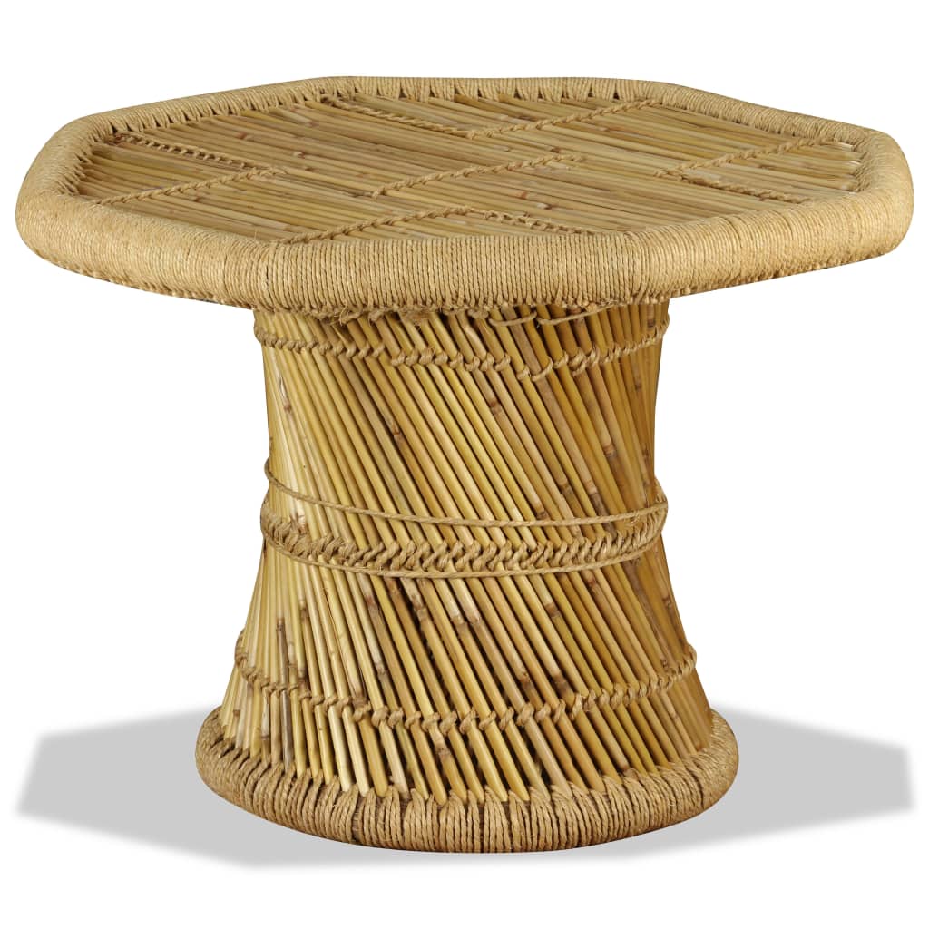 vidaXL コーヒーテーブル 竹製 八角形 60x60x45cm
