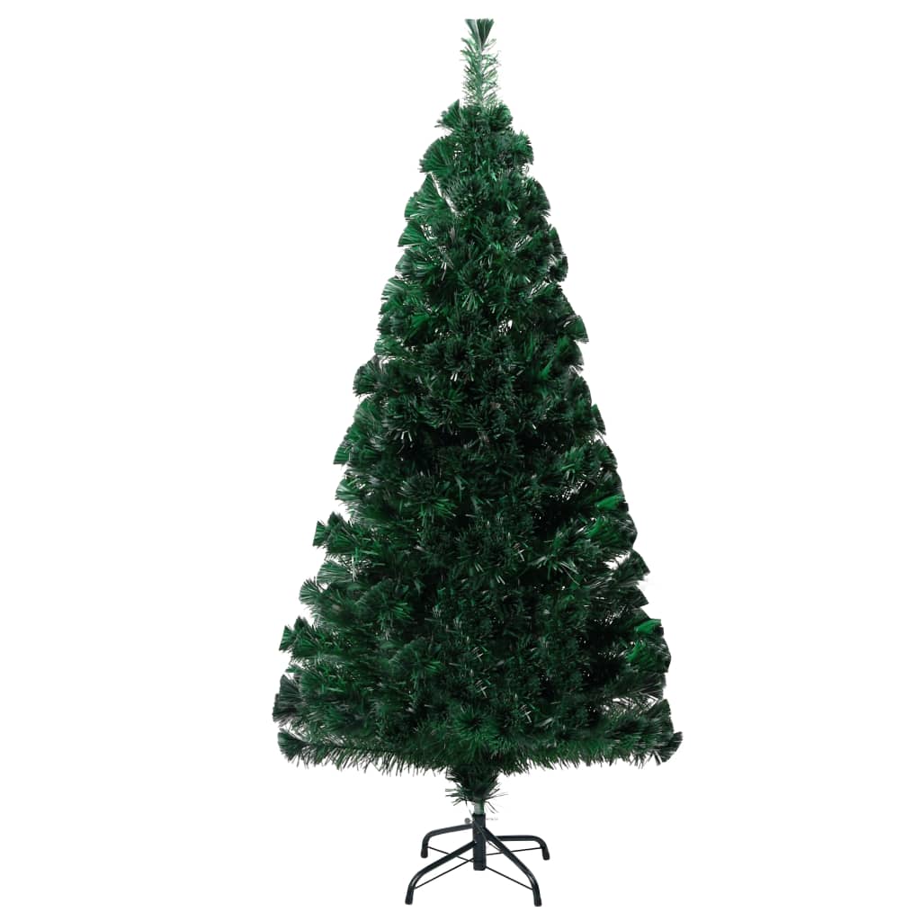 vidaXL フェイククリスマスツリー スタンド付き グリーン 120cm 光ファイバー製