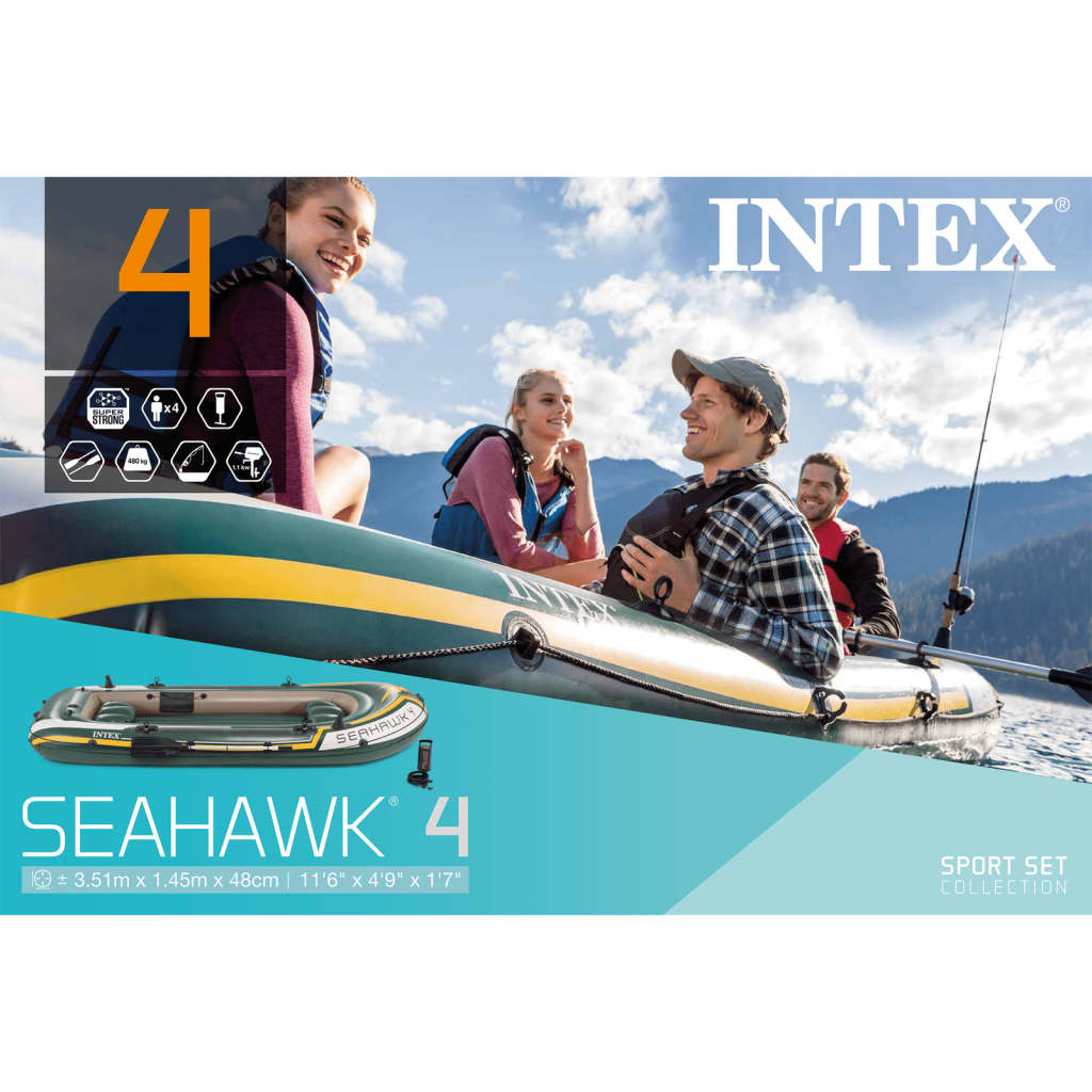 INTEX Intex Seahawk 4セット インフレータブルボート オール＆ポンプ付き 68351NP