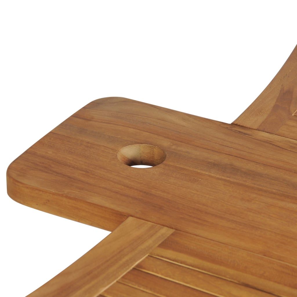 vidaXL 折りたたみバーテーブル 155x53x105cm チーク無垢材