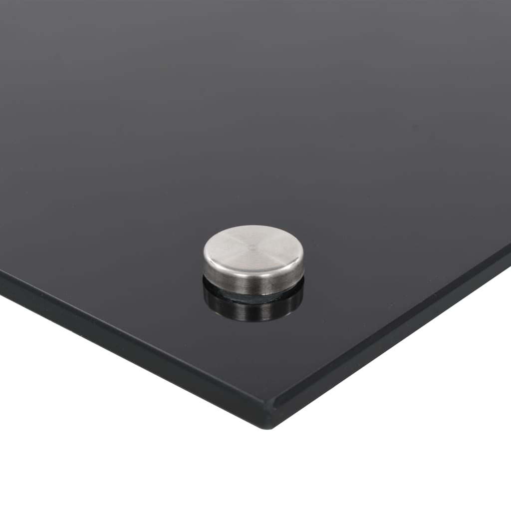 vidaXL キッチン用 汚れ防止板 ブラック 100x60cm 強化ガラス製