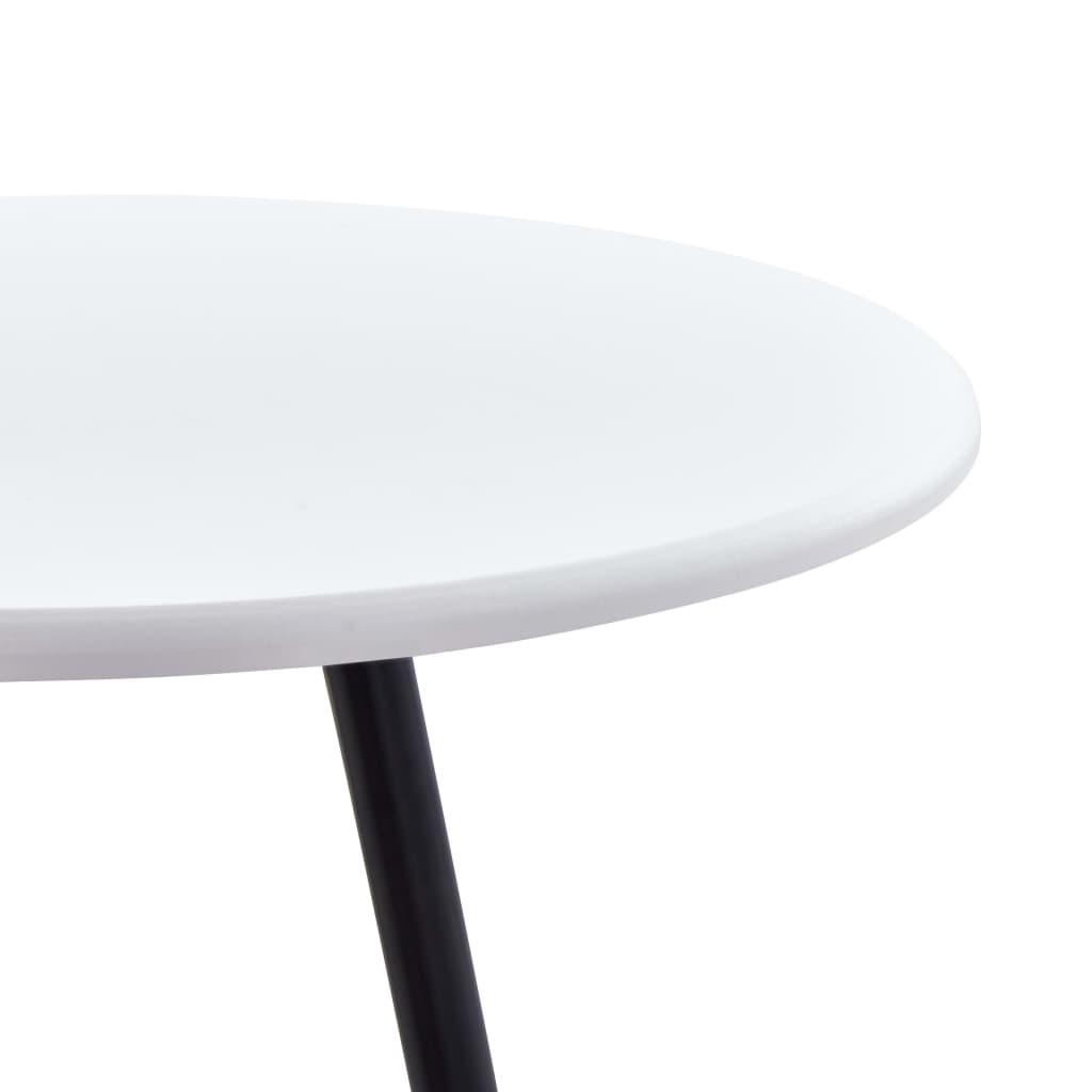 vidaXL バーテーブル ホワイト 60x107.5cm MDF製