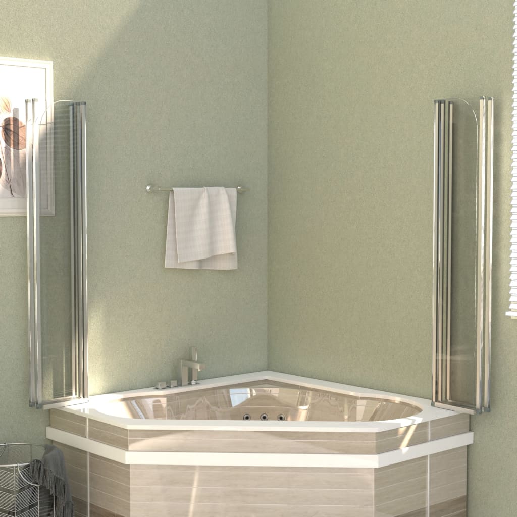 vidaXL 浴室パネル 120x140cm 強化ガラス 透明
