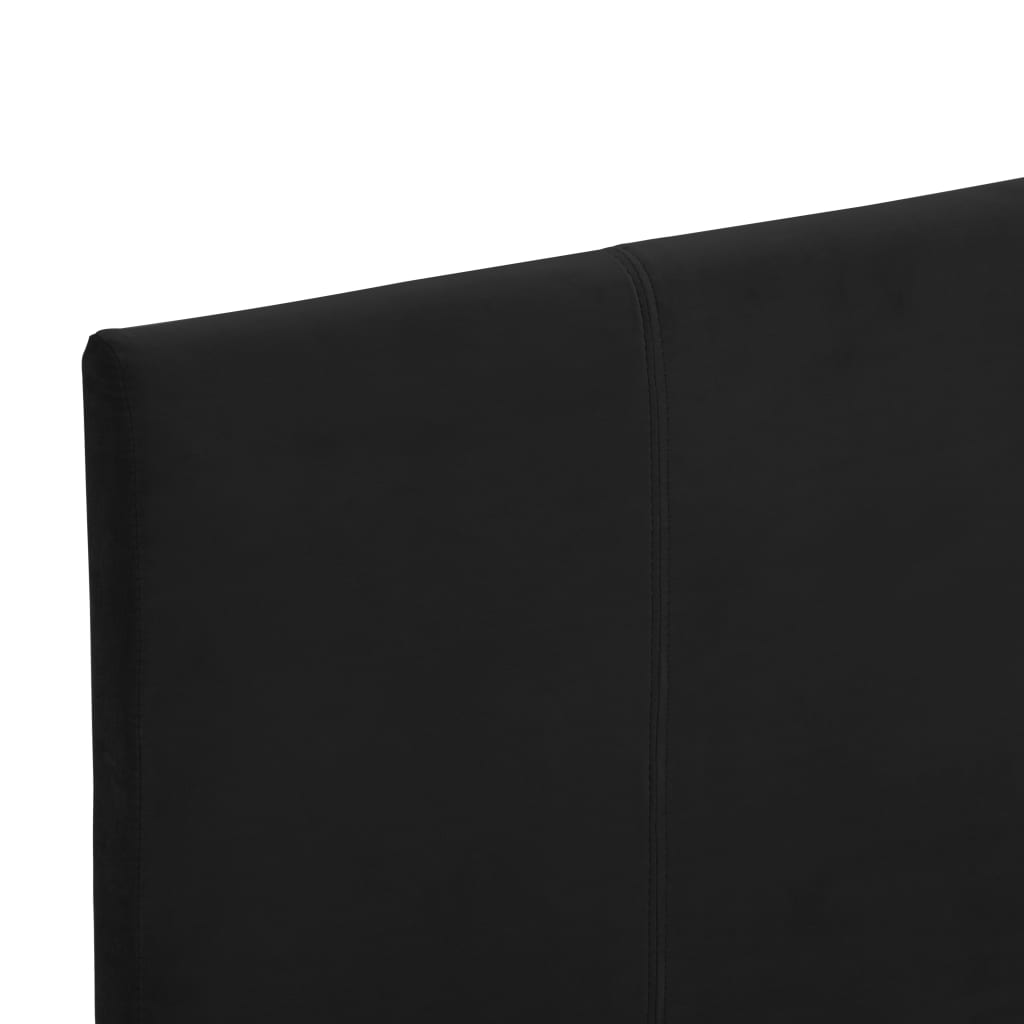 vidaXL ベッドフレーム ブラック 布製 90x200cm